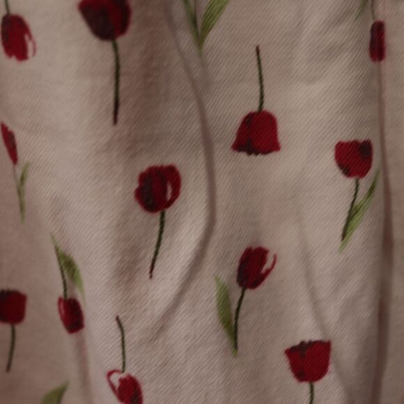 Lord & Taylor Pink Green Rose Print Pajama Sleepwear Set Women’s Lounge Intimate - Picture 12 of 13